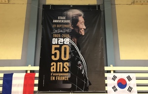 La superbe affiche des 50 ans du Taekwondo offerte par Tao Distribution. Manifestation organisée par l'Institut de Taekwondo Paris et Michel Carron.