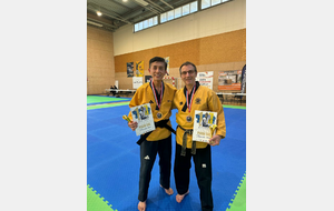 Michel Carron et Nguyen Ngoc Than, tous les deux vainqueurs de la Coupe de France Poomsae 2025.
